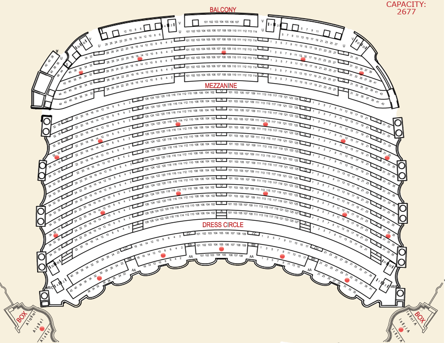 opera house seating chart